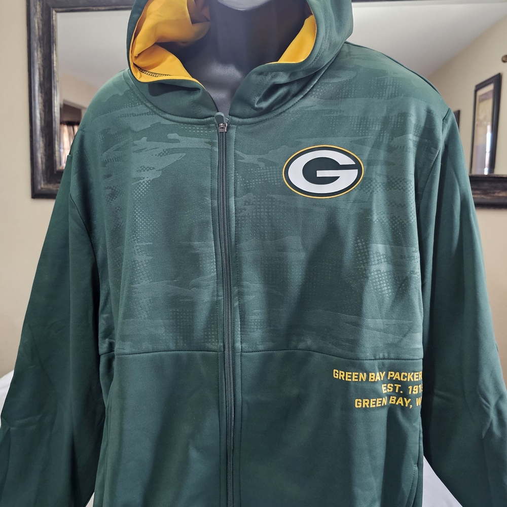 NFL GB Packers‎ 1919 Zip-Up Hoodie Sweater Size XL